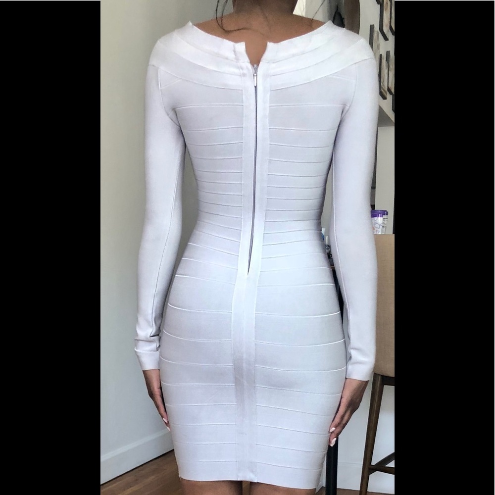 Light Gray bandage dress, long sleeves
